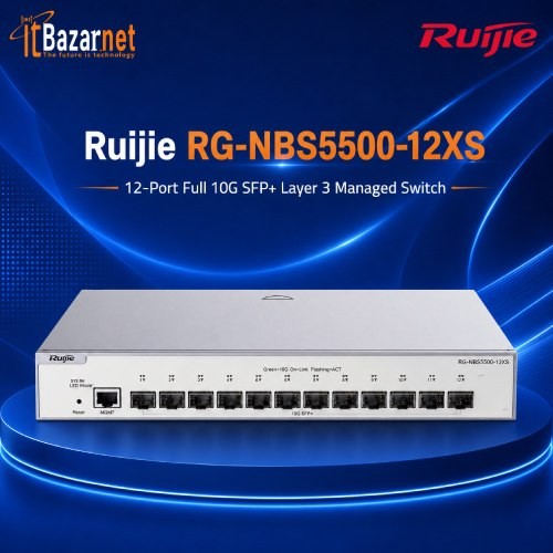Ruijie 10G Switch RG-NBS5500-12XS 12Port Full 10G SFP+ Layer 3 Managed Switch Image
