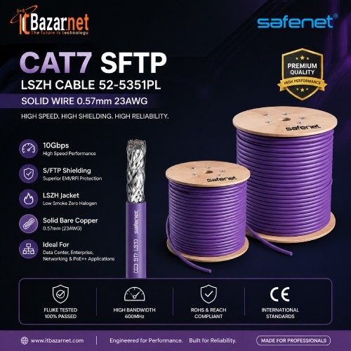 SAFENET Cat7 SFTP LSZH Solid Cable 23AWG 305M Image