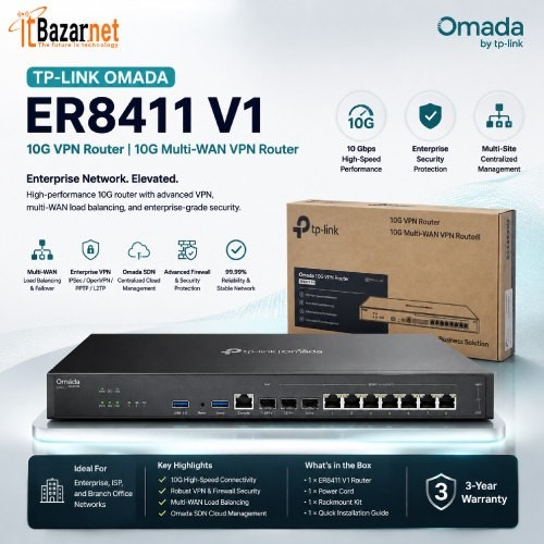 Omada VPN Router ER8411 V1 10G VPN Router Image