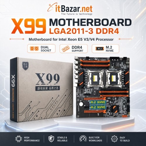 Dual Processor Motherboard  X99 LGA2011-3 DDR4 Motherboard for Intel Xeon E5 V3V4 Processor Image