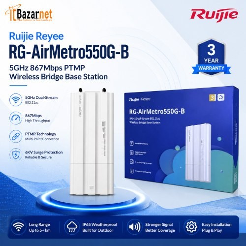 Ruijie Wireless RG-AirMetro550G-B Wireless Bridge Base Station Image