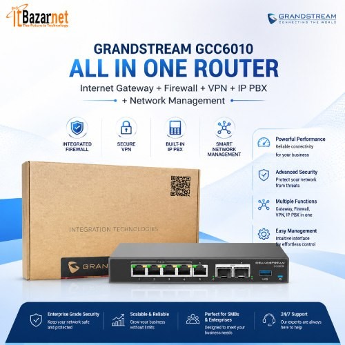 Grandstream All in One Router GCC6010 UC Router,Firewall,IP PBX PoE Image
