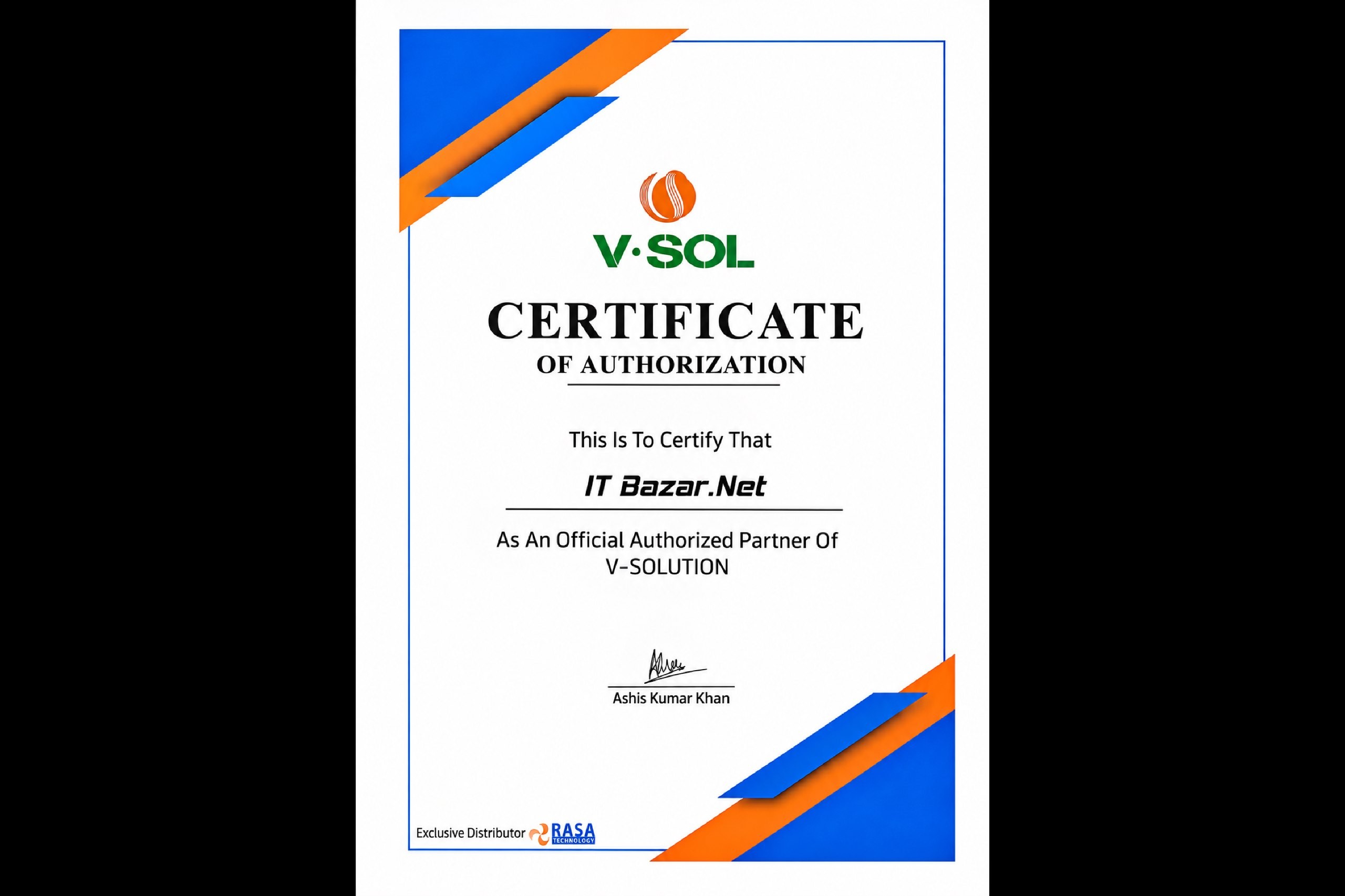 Vsol Certificate of Authorization