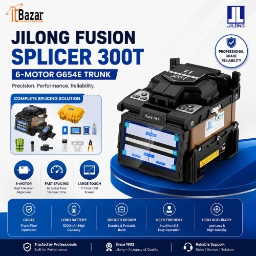 Jilong Fusion Splicer 300T 6-Motor G654E Trunk