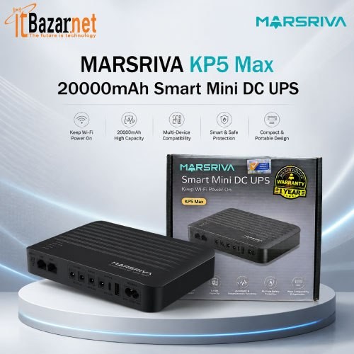 MARSRIVA KP5 Max 20000mAh Smart Mini DC UPS
