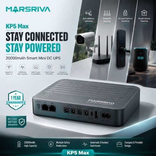 MARSRIVA KP5 Max 20000mAh Smart Mini DC UPS Image