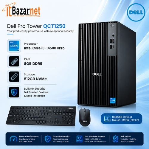 Dell Brand PC QCT1250 Pro Tower Intel Core i5