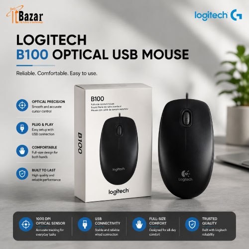 Logitech b100 Optical USB Mouse
