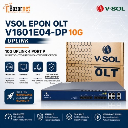 VSOL V1601E04 4 Port EPON OLT 10G UPLINK OLT