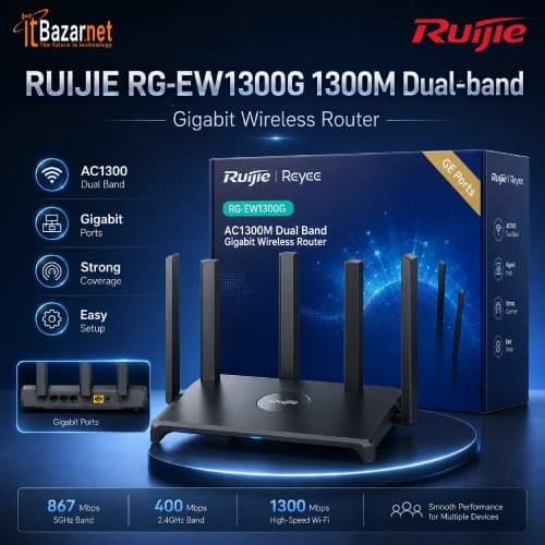 Ruijie RG-EW1300G 1300M Dual band Gigabit Wireless Router Image