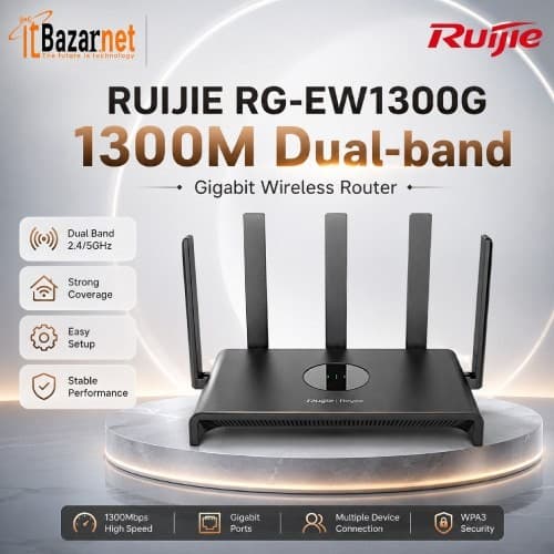 Ruijie RG-EW1300G 1300M Dual band Gigabit Wireless Router Image