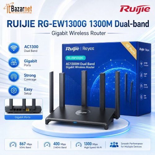 Ruijie RG-EW1300G 1300M Dual band Gigabit Wireless Router