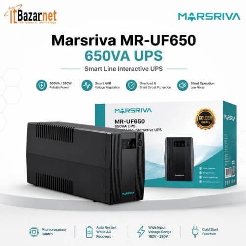 Marsriva MR-UF650 650VA UPS Smart Line Interactive UPS Image