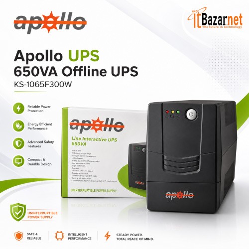 Apollo UPS KS-1065F300W 650VA Offline UPS