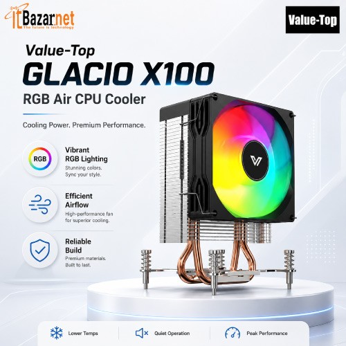 Value Top GLACIO X100 RGB AIR CPU COLLER