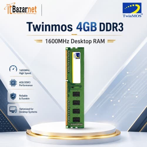 TwinMOS 4GB DDR3 1600MHz Desktop RAM Image