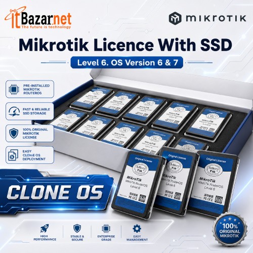 Mikrotik Licence With SSD Level 6. OS Version 6 & 7