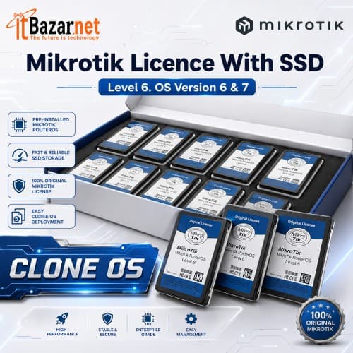 Mikrotik Licence With SSD Level 6. OS Version 6 & 7 Image