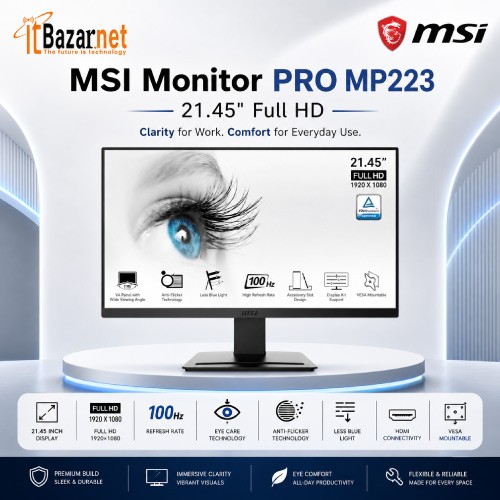 MSI Monitor PRO MP223 21.45" Full HD Image