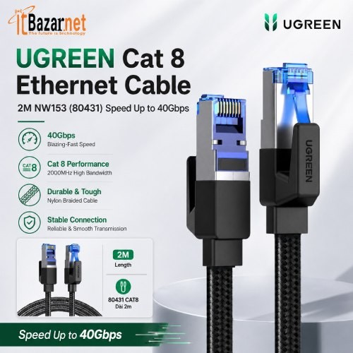UGREEN Cat8 Ethernet Cable NW153 (80431) 2M Image