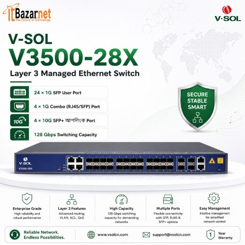 VSOL V3500 Managed Ethernet Switch 28G Layer 3 Image