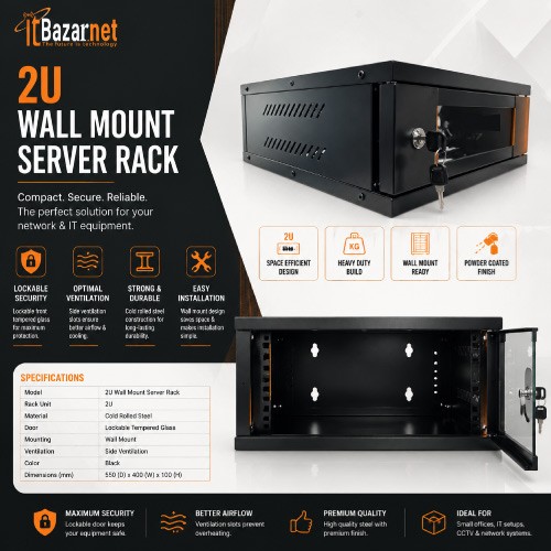 2U Wall Mount Server Rack Image