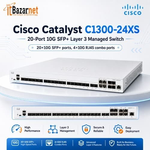 Cisco Catalyst C1300-24XS 20-Port 10G SFP+ Layer 3 Managed Switch Image
