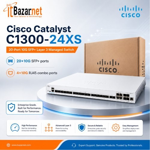Cisco Catalyst C1300-24XS 20-Port 10G SFP+ Layer 3 Managed Switch