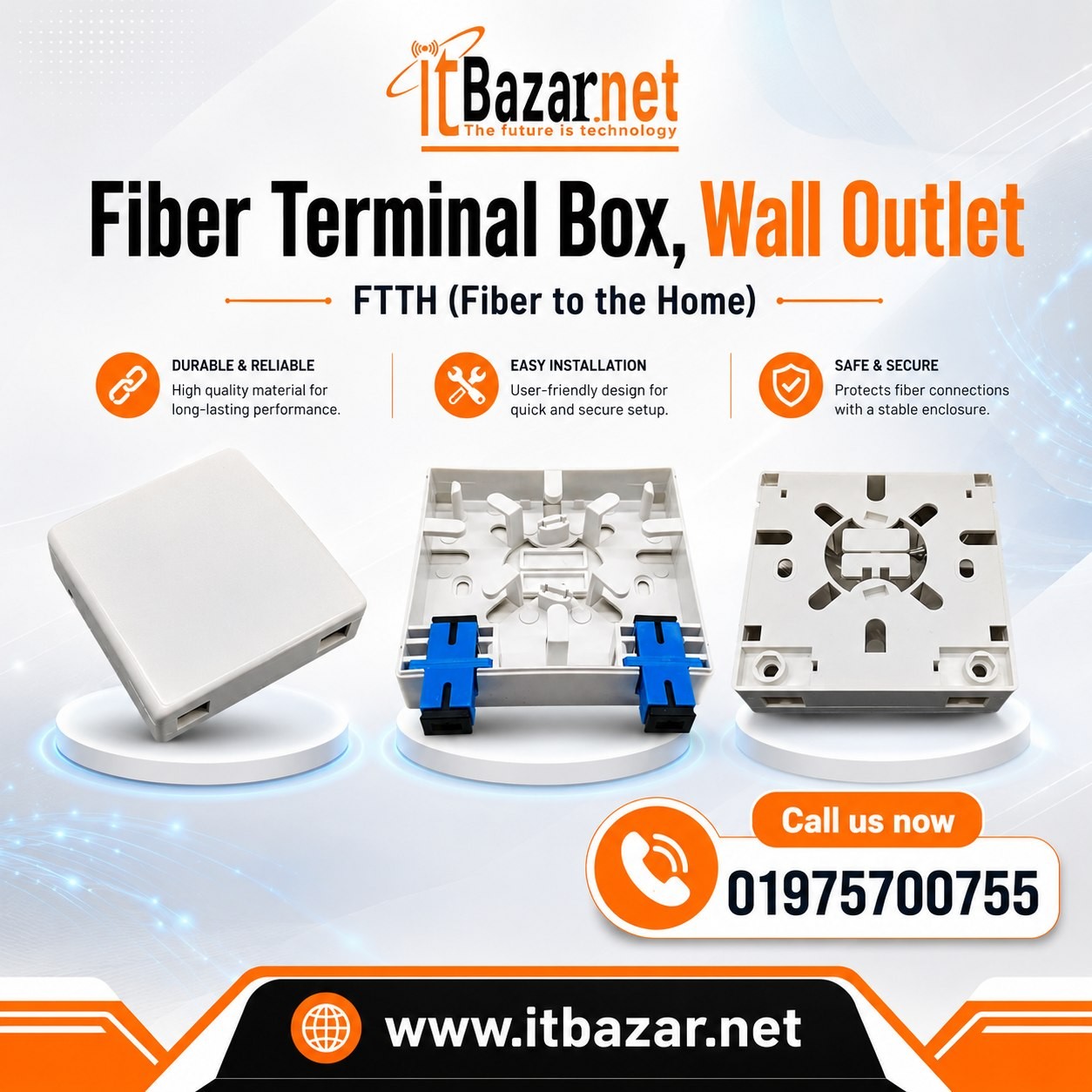 Fiber Terminal Box Wall Outlet