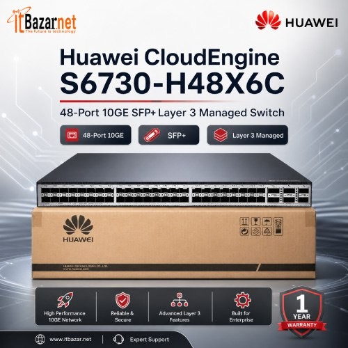 Huawei Core Switch S6730-H48X6C 48-Port 10GE SFP+ Layer 3 Managed Switch