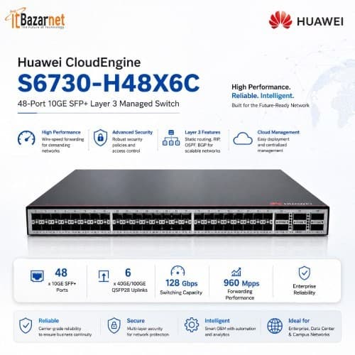 Huawei Core Switch S6730-H48X6C 48-Port 10GE SFP+ Layer 3 Managed Switch Image