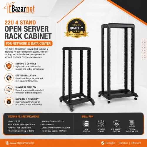 22U OPEN SERVER RACK CABINET Image