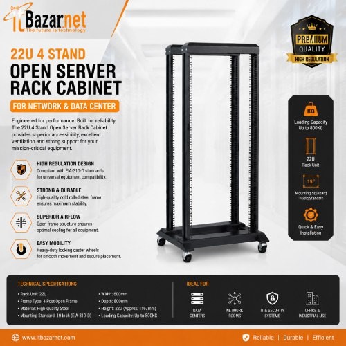 22U OPEN SERVER RACK CABINET Image