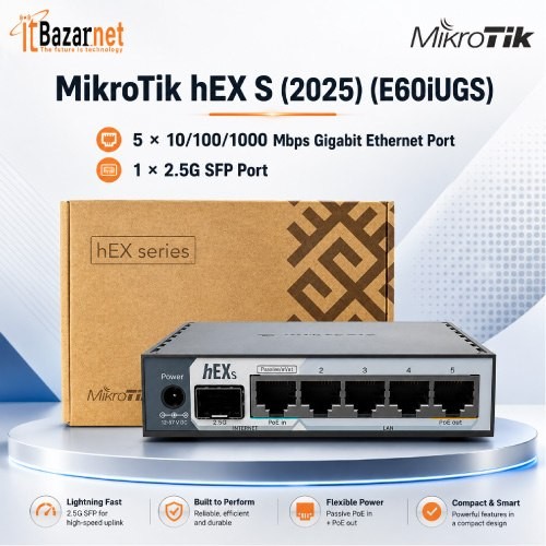 MikroTik hEX S (2025) (E60iUGS) Image