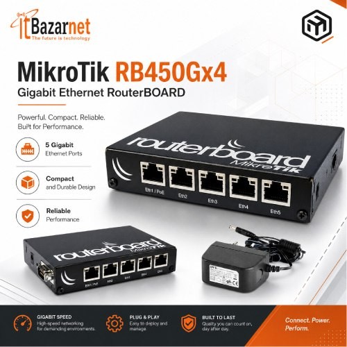 MikroTik RB450Gx4 Gigabit Ethernet RouterBOARD Image