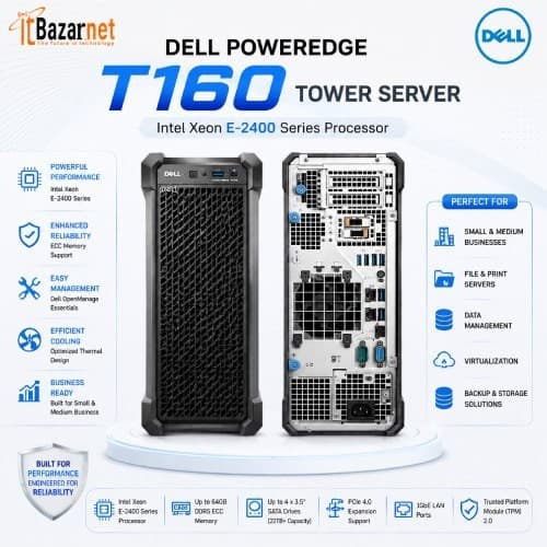 Dell Tower Server  PowerEdge T160 Intel Xeon DDR5 Business Server Image