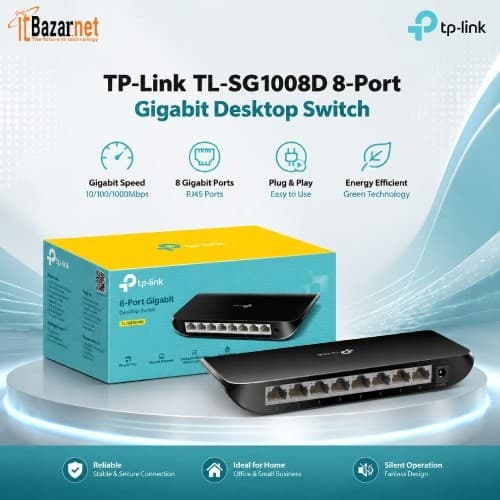 TPLink TL-SG1008D 8-Port Gigabit Desktop Switch Image