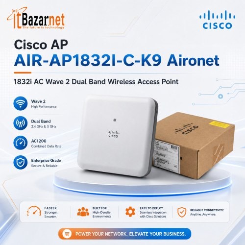 Cisco Ap AIR-AP1832I-C-K9 Aironet 1832i AC Wave 2 Dual BandWireless Access Point Image