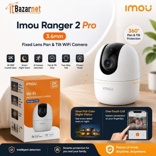 imou Ranger2 Pro 3.6mm Fixed Lens Pan & Tilt WiFi Camera Image