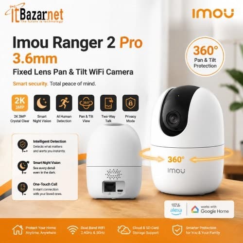 imou Ranger2 Pro 3.6mm Fixed Lens Pan & Tilt WiFi Camera Image