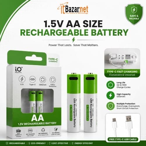 Pencil Battarie 1.5V AA Rechargeable Type-C Image