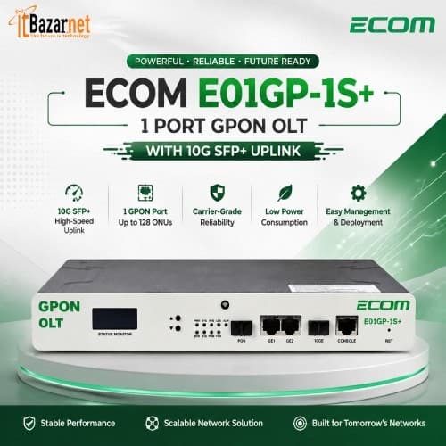 ECOM GPON OLT E01GP-1S+ 1 Port with 10G SFP+ Uplink Image