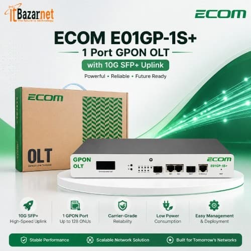 ECOM GPON OLT E01GP-1S+ 1 Port with 10G SFP+ Uplink Image