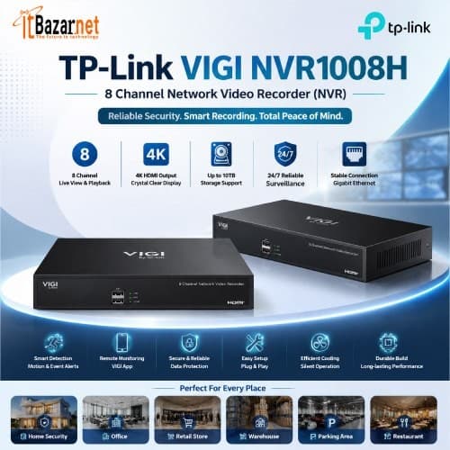 TPLink VIGI NVR1008H 8Channel Network Video Recorder Image