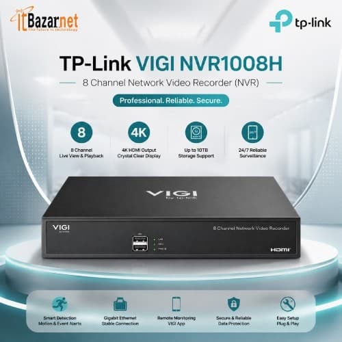 TPLink VIGI NVR1008H 8Channel Network Video Recorder Image