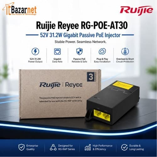 Ruijie PoE Injector RG-POE-AT30 31.2W PoE Injector Image
