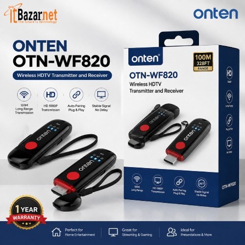 Wireless HDMI Transmitter & Receiver Onten OTN-WF820