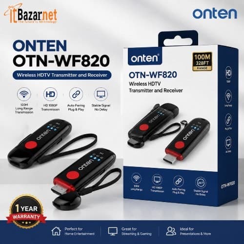 Wireless HDMI Transmitter & Receiver Onten OTN-WF820 Image