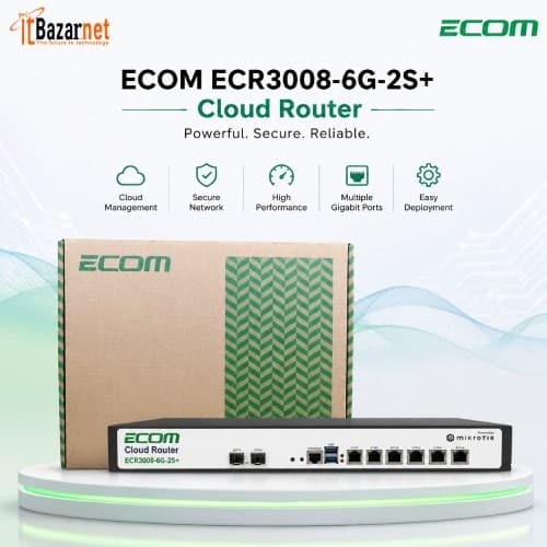 ECOM ECR3008-6G-2S+ 6Port Gigabit Router with 2×10G SFP+ Image