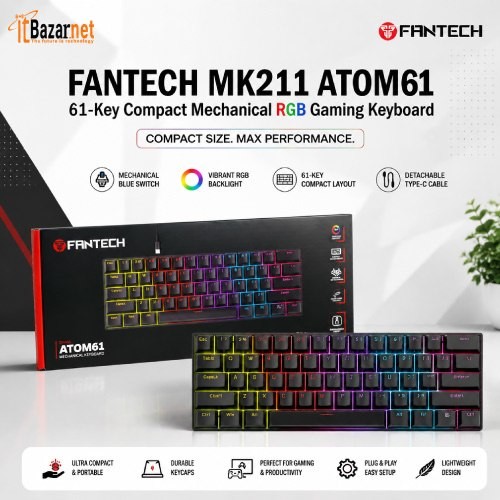 FANTECH MK211 ATOM61 61Key RGB Mechanical Gaming Keyboard Image